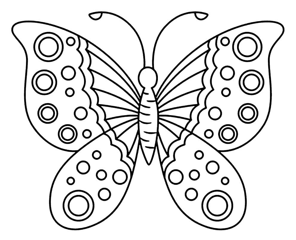 Desenho de Borboletas para colorir e imprimir: número 14