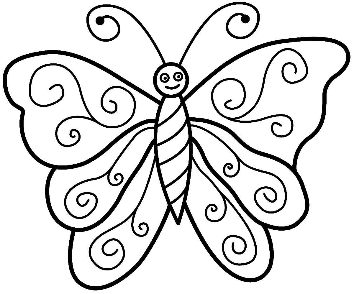Desenho de Borboletas para colorir e imprimir: número 15