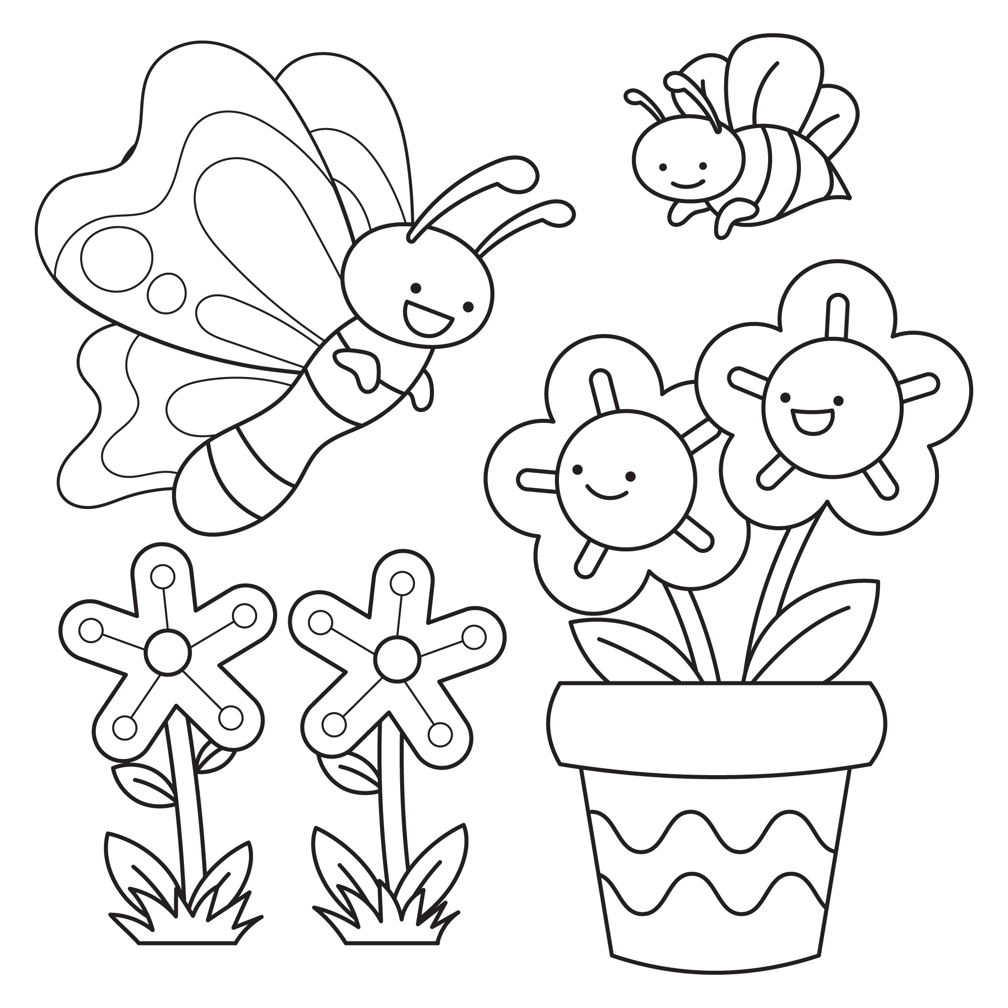 Desenho de Borboletas para colorir e imprimir: número 24