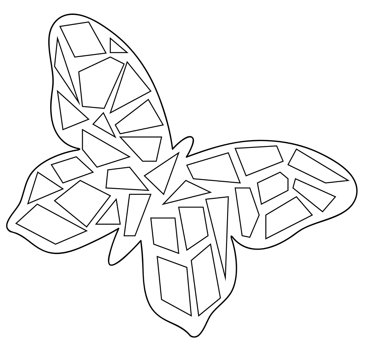 Desenho de Borboletas para colorir e imprimir: número 25
