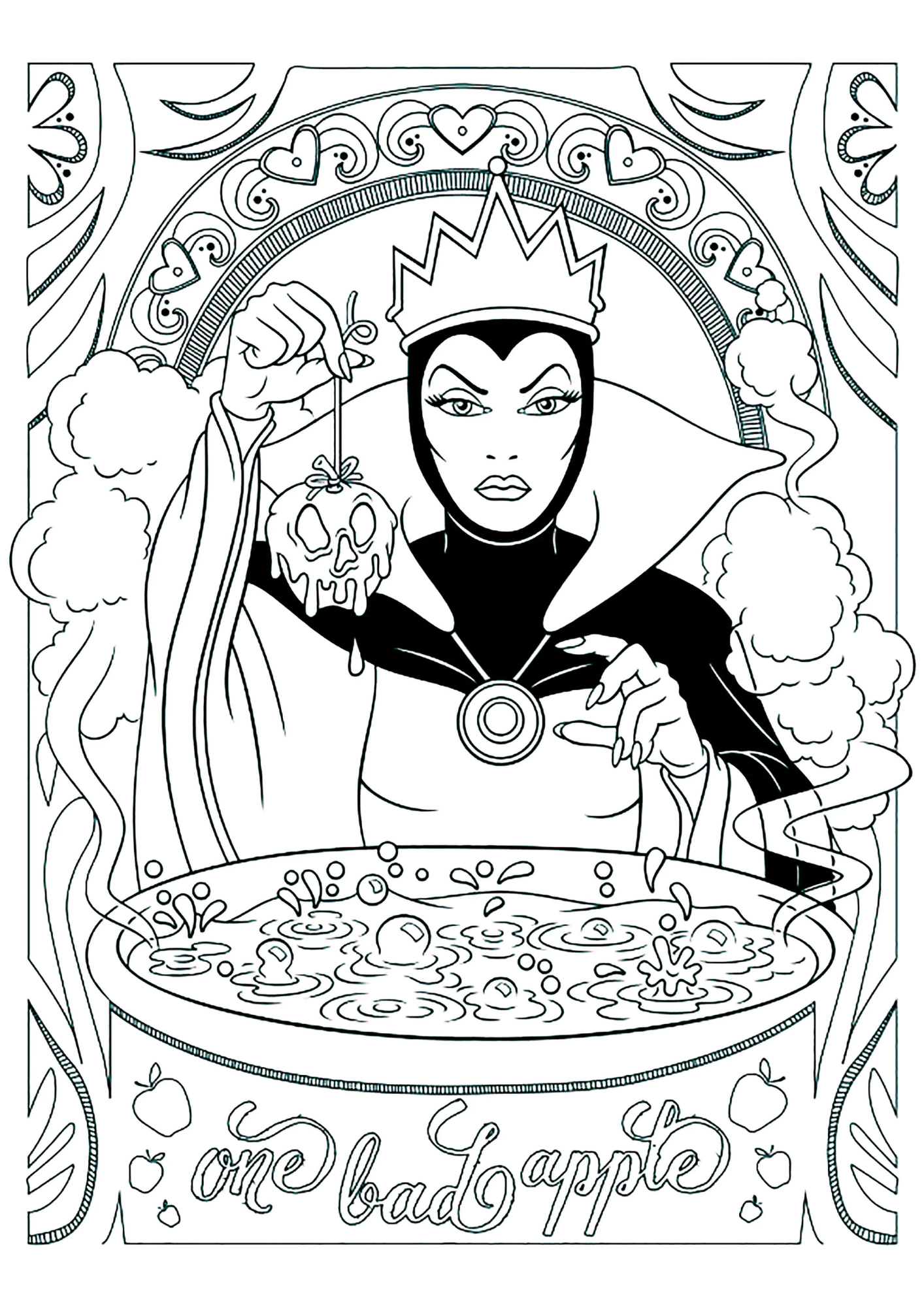 Desenho de Branca de Neve para colorir e imprimir: número 14