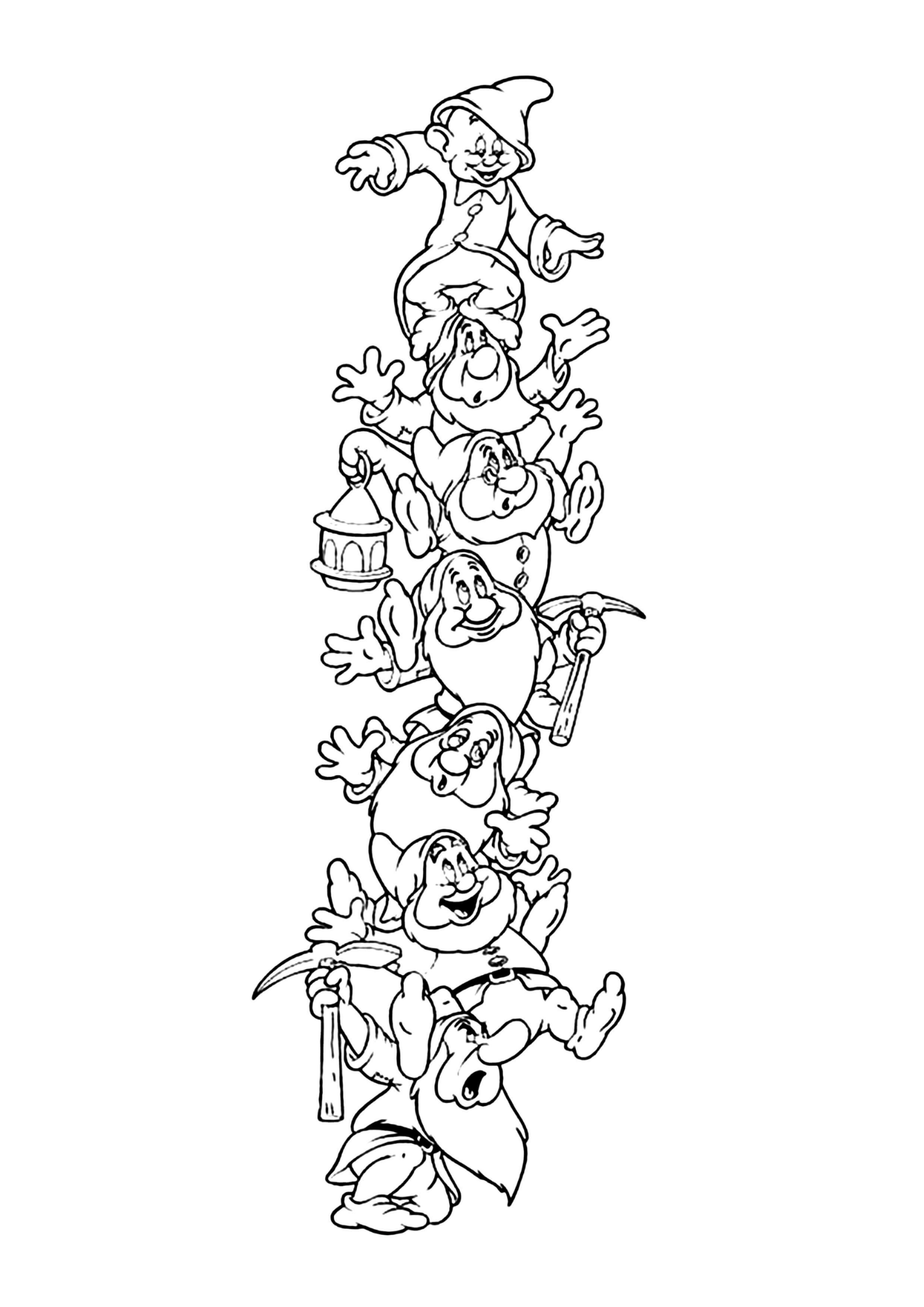 Desenho de Branca de Neve para colorir e imprimir: número 15
