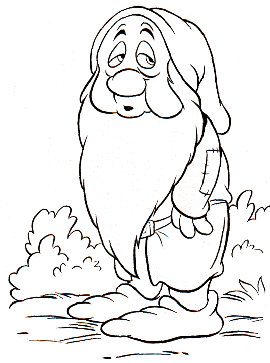 Desenho de Branca de Neve para colorir e imprimir: número 21
