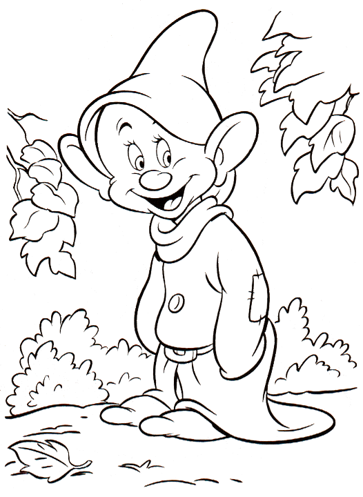 Desenho de Branca de Neve para colorir e imprimir: número 23