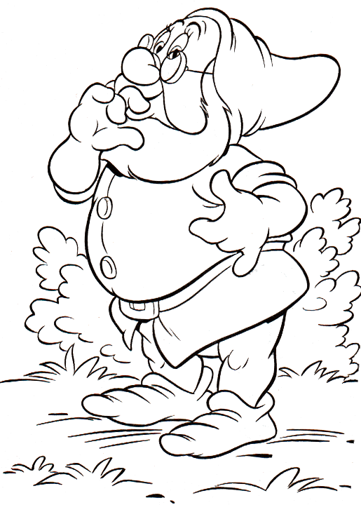 Desenho de Branca de Neve para colorir e imprimir: número 24