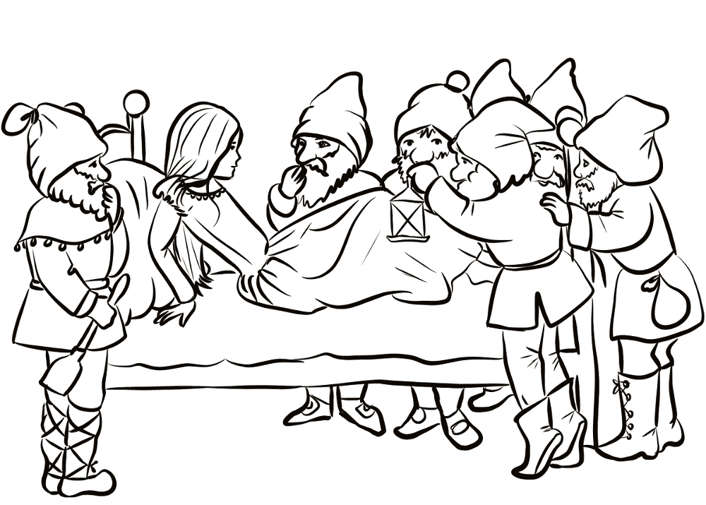 Desenho de Branca de Neve para colorir e imprimir: número 25