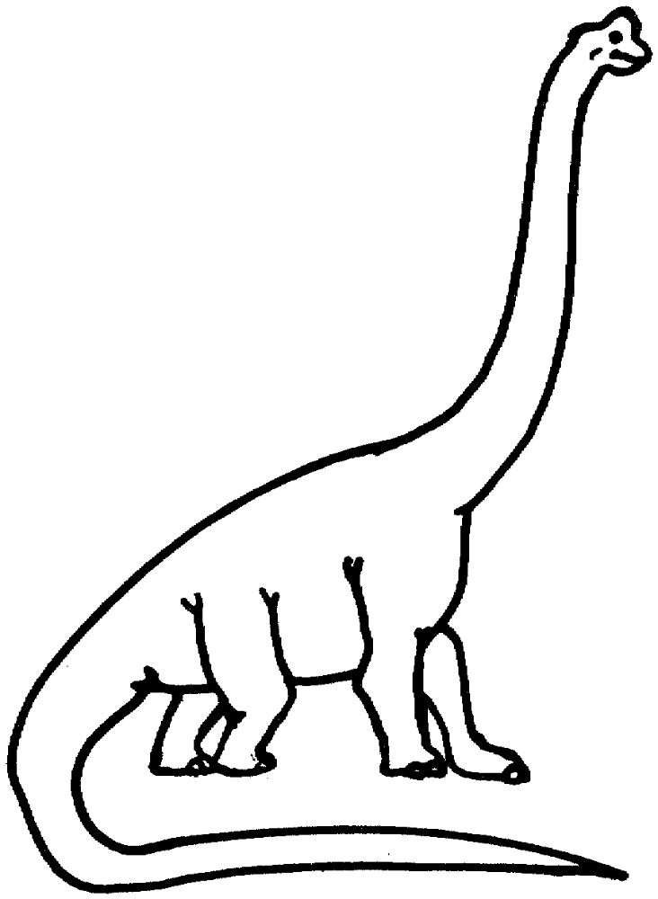 Desenho de Braquissauro para colorir e imprimir: número 6