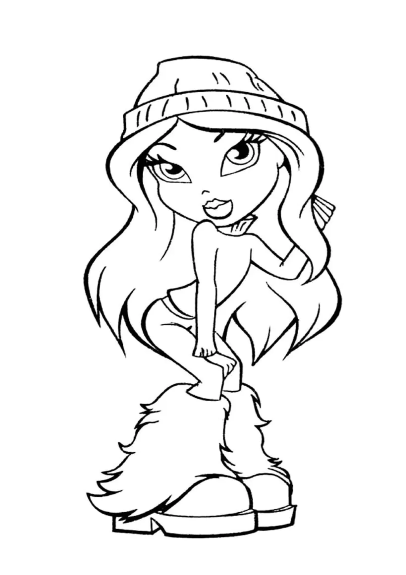 Desenho de Bratz para colorir e imprimir: número 5