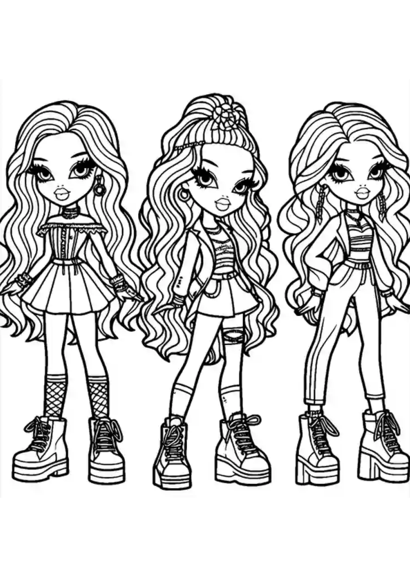 Desenho de Bratz para colorir e imprimir: número 8