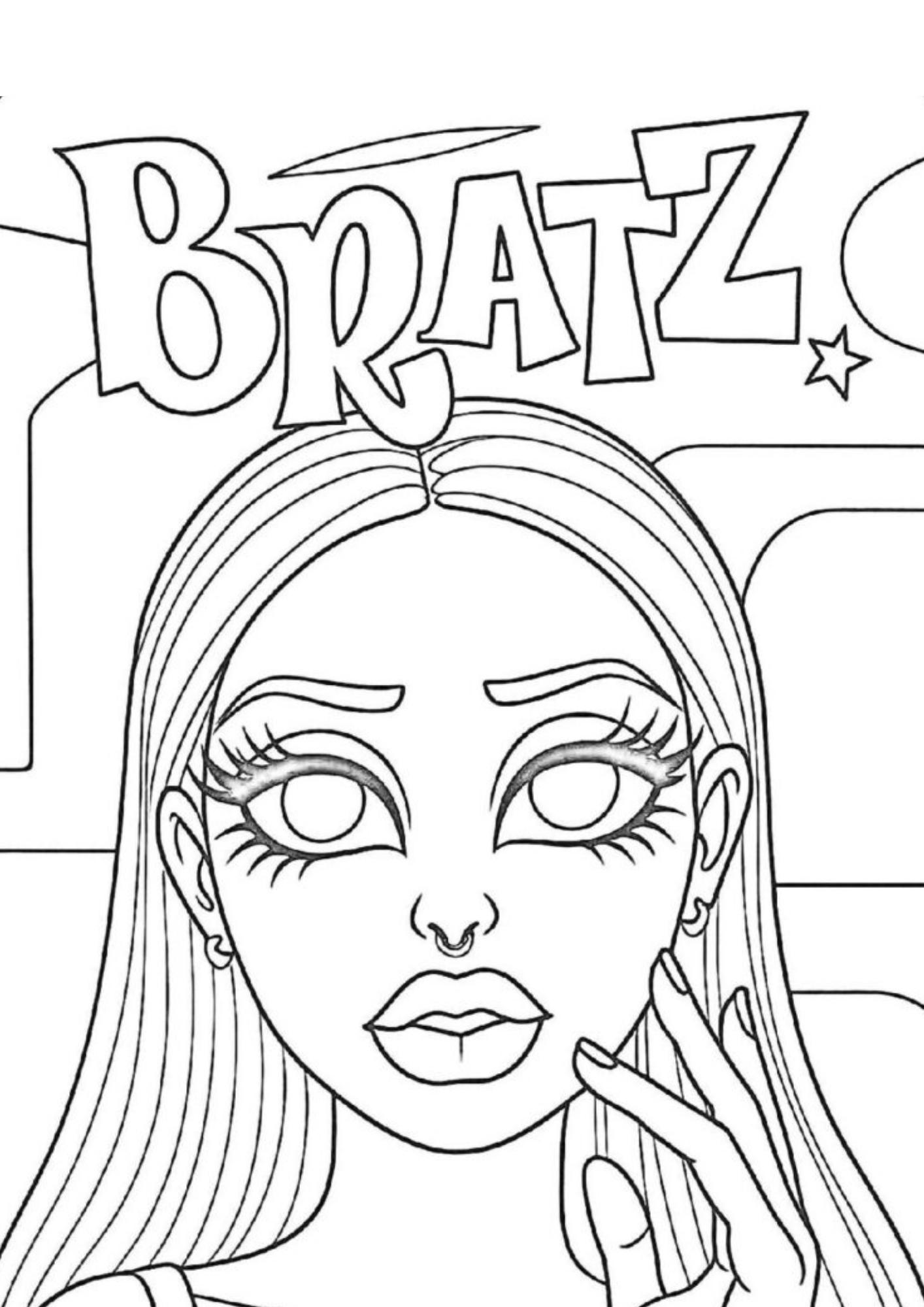 Desenho de Bratz para colorir e imprimir: número 9