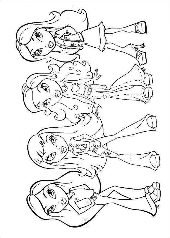 Desenho de Bratz para colorir e imprimir: número 13