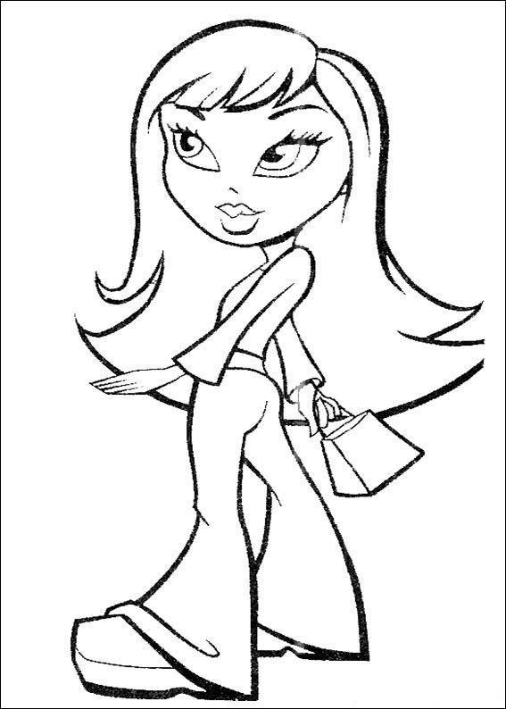 Desenho de Bratz para colorir e imprimir: número 14