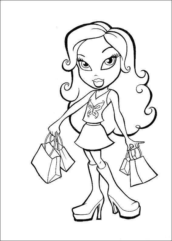 Desenho de Bratz para colorir e imprimir: número 15
