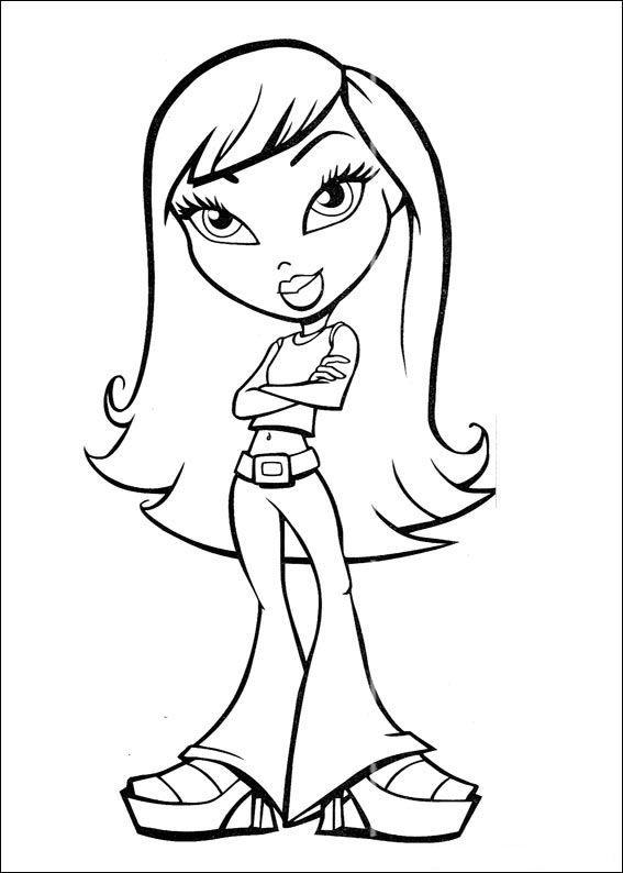 Desenho de Bratz para colorir e imprimir: número 16