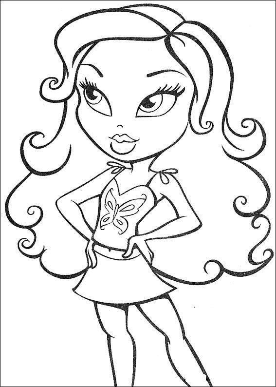 Desenho de Bratz para colorir e imprimir: número 18