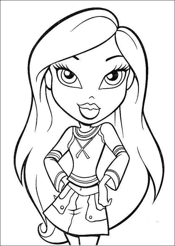 Desenho de Bratz para colorir e imprimir: número 19