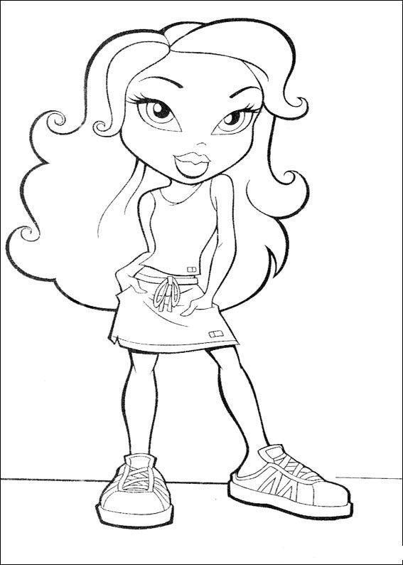Desenho de Bratz para colorir e imprimir: número 21