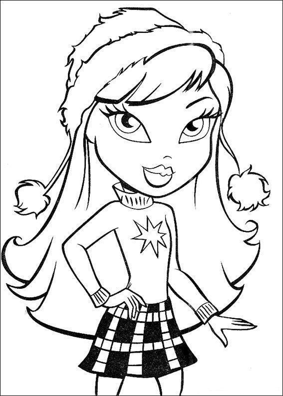 Desenho de Bratz para colorir e imprimir: número 22