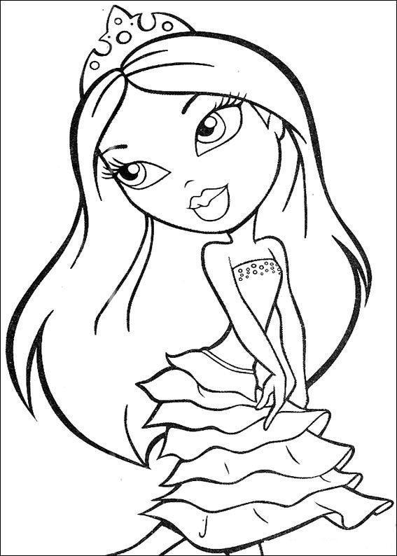 Desenho de Bratz para colorir e imprimir: número 23
