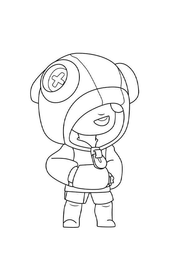Desenho de Brawl Stars para colorir e imprimir: número 8