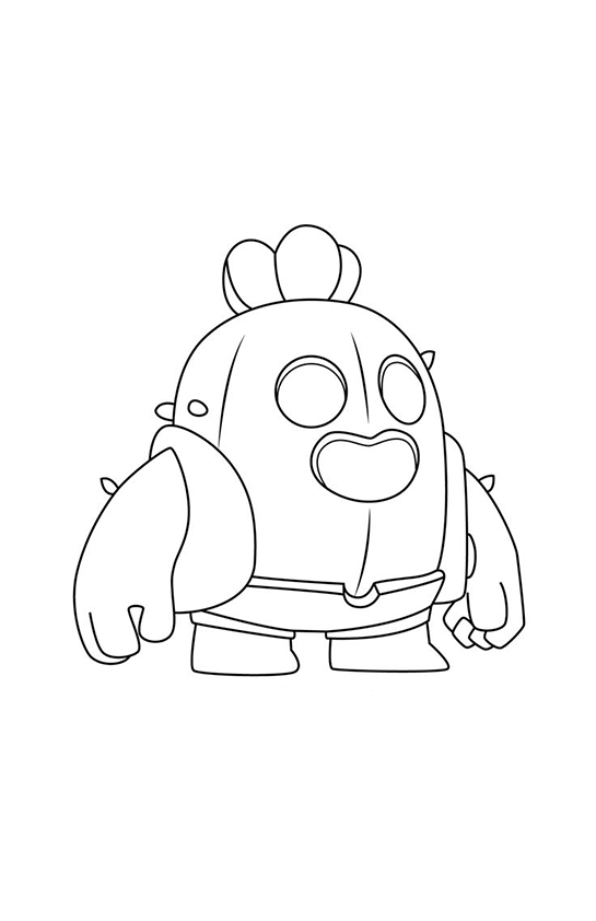 Desenho de Brawl Stars para colorir e imprimir: número 9
