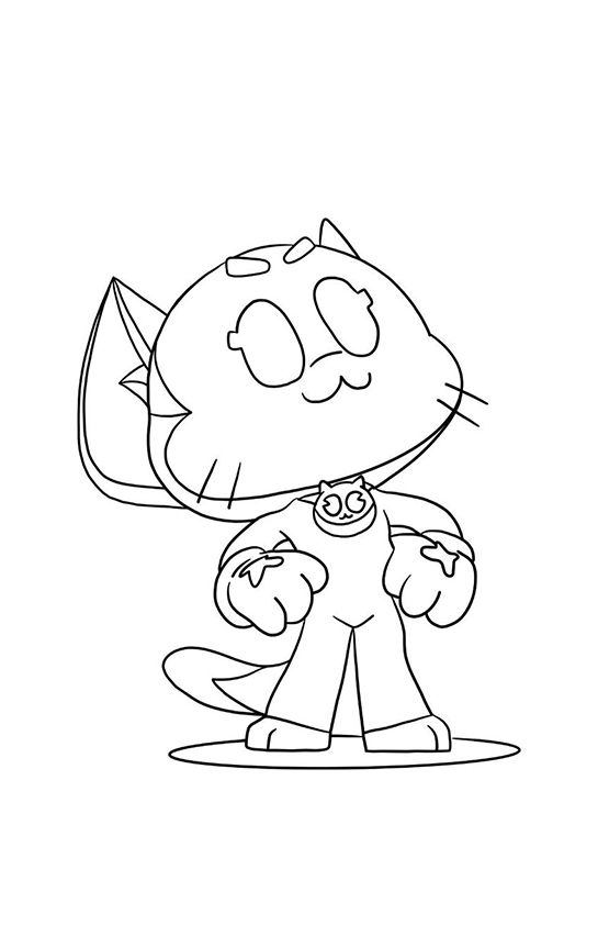 Desenho de Brawl Stars para colorir e imprimir: número 12