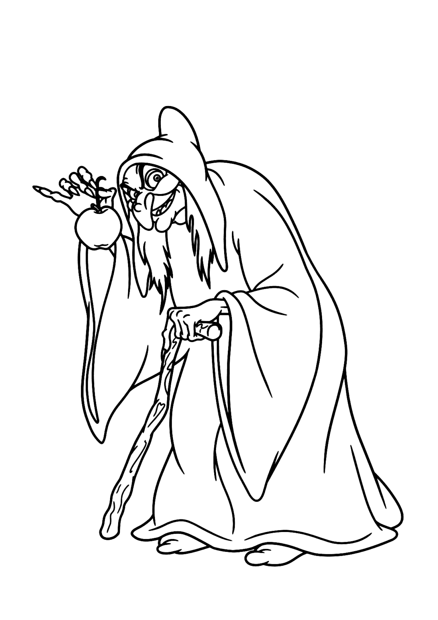 Desenho de Bruxa para colorir e imprimir: número 8