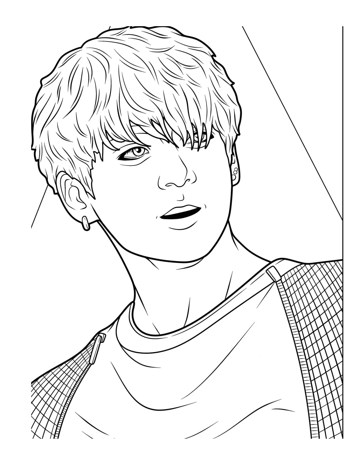 Desenho de Bts para colorir e imprimir: número 12