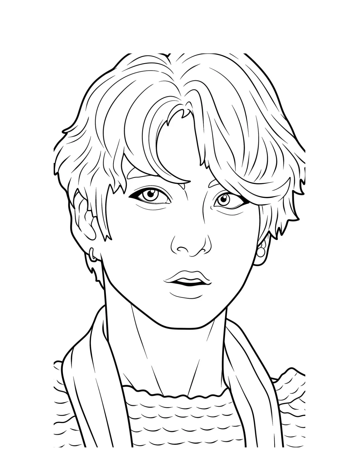 Desenho de Bts para colorir e imprimir: número 13