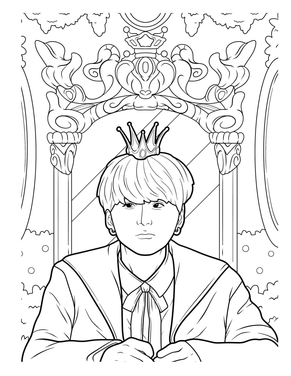Desenho de Bts para colorir e imprimir: número 16