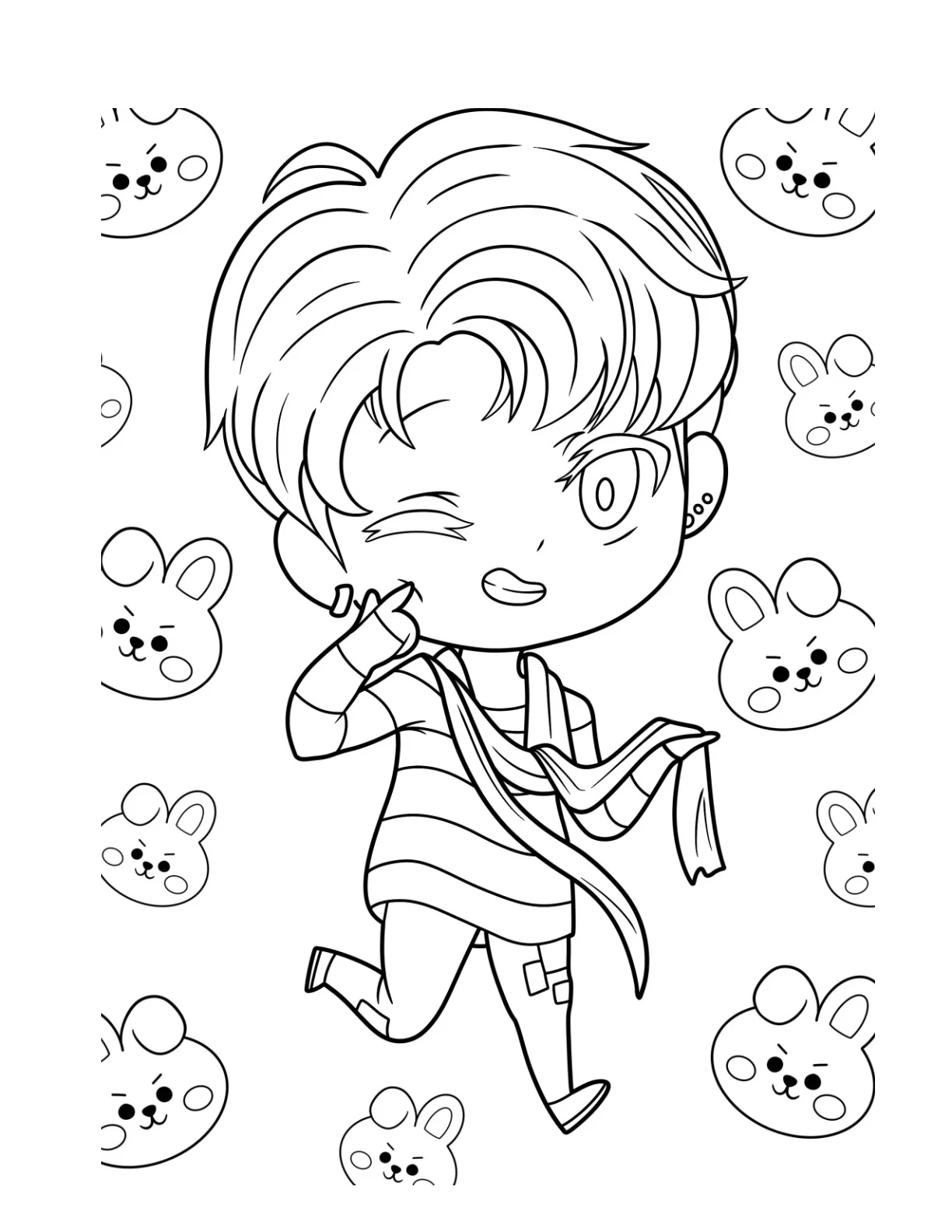 Desenho de Bts para colorir e imprimir: número 20