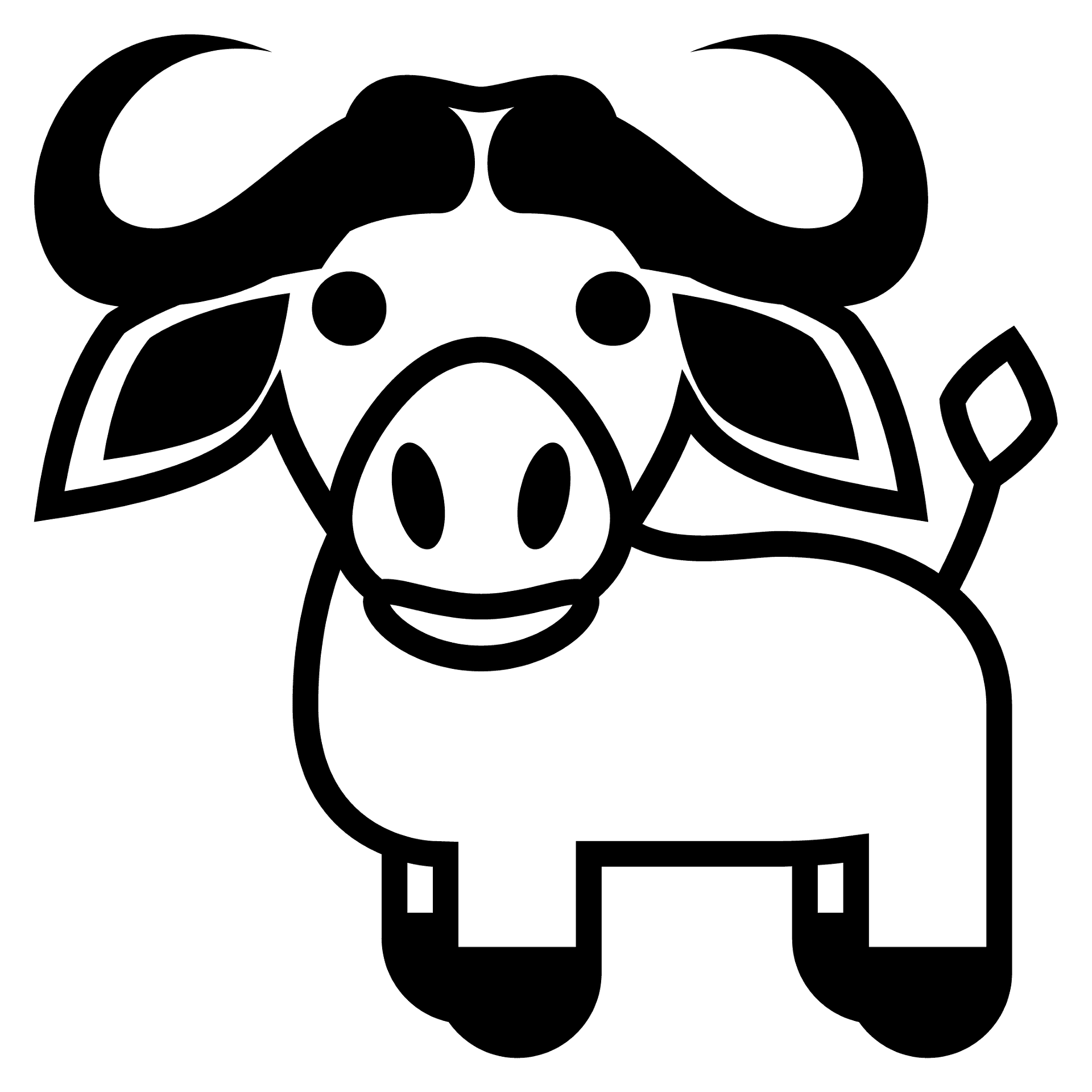 Desenho de Búfalo para colorir e imprimir: número 22