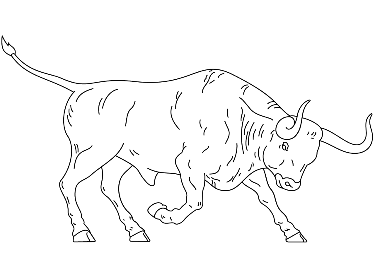 Desenho de Búfalo para colorir e imprimir: número 31