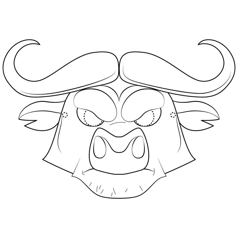 Desenho de Búfalo para colorir
