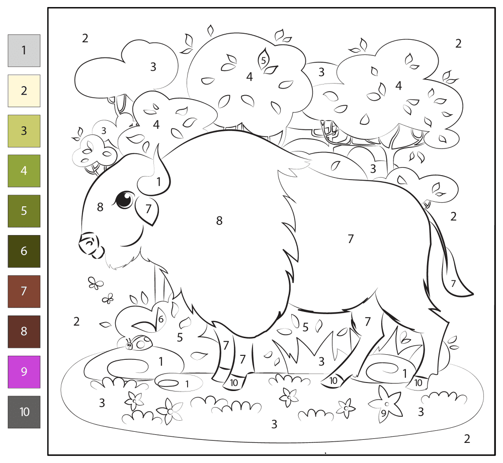 Desenho de Búfalo para colorir