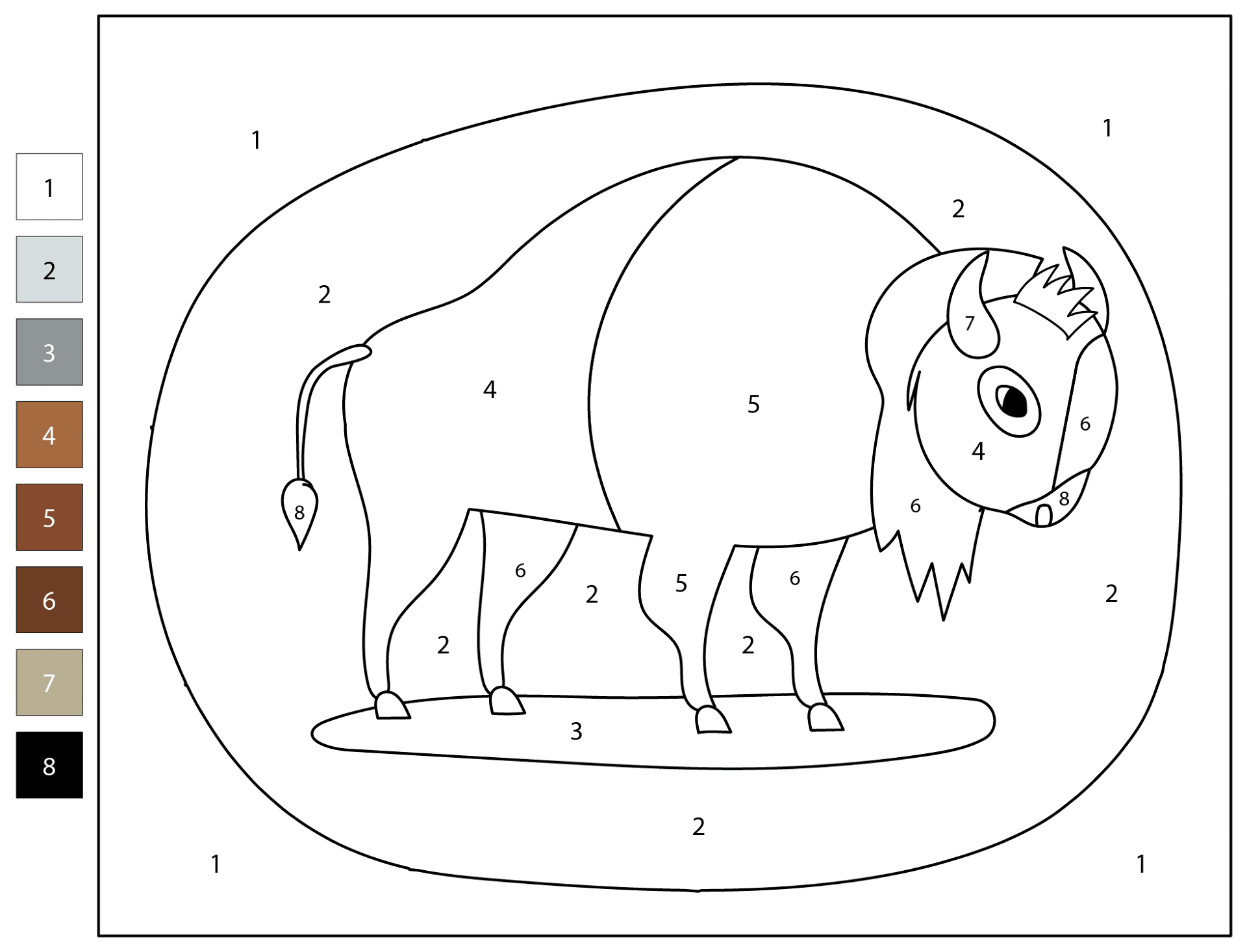 Desenho de Búfalo para colorir