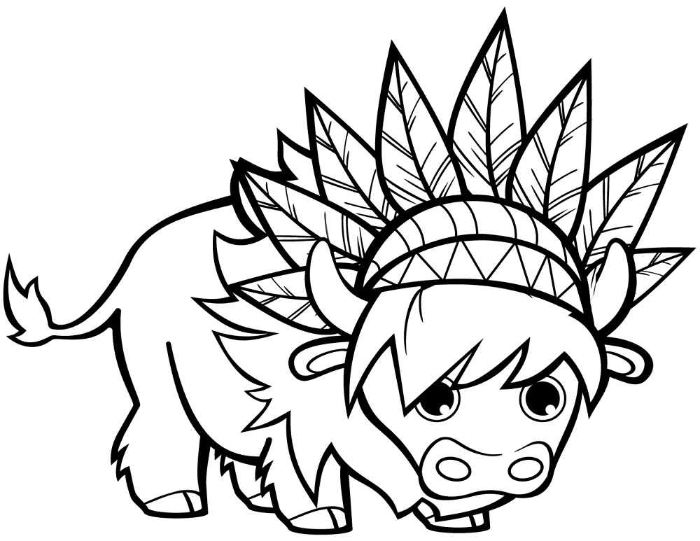 Desenho de Búfalo para colorir
