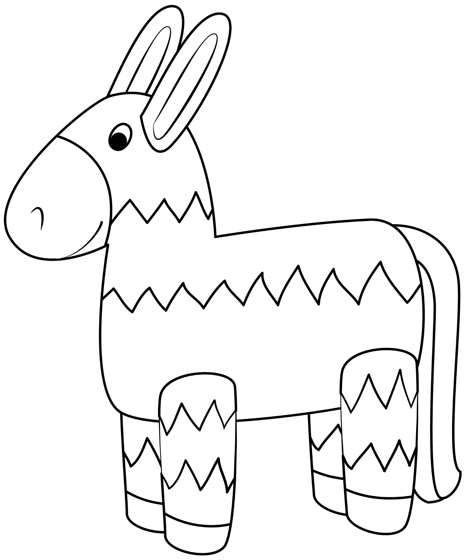 Desenho de Burros para colorir e imprimir: número 6
