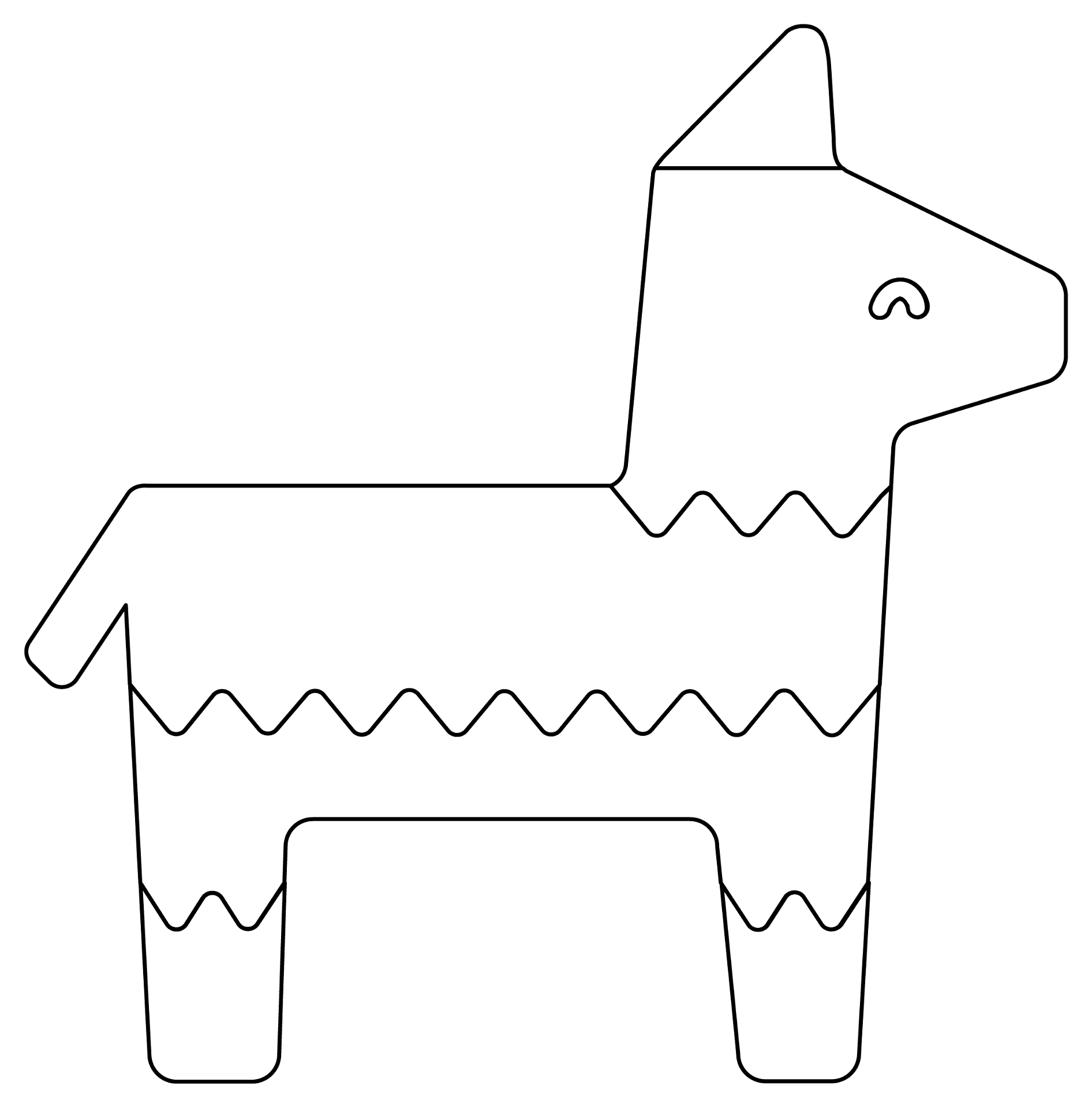 Desenho de Burros para colorir e imprimir: número 8