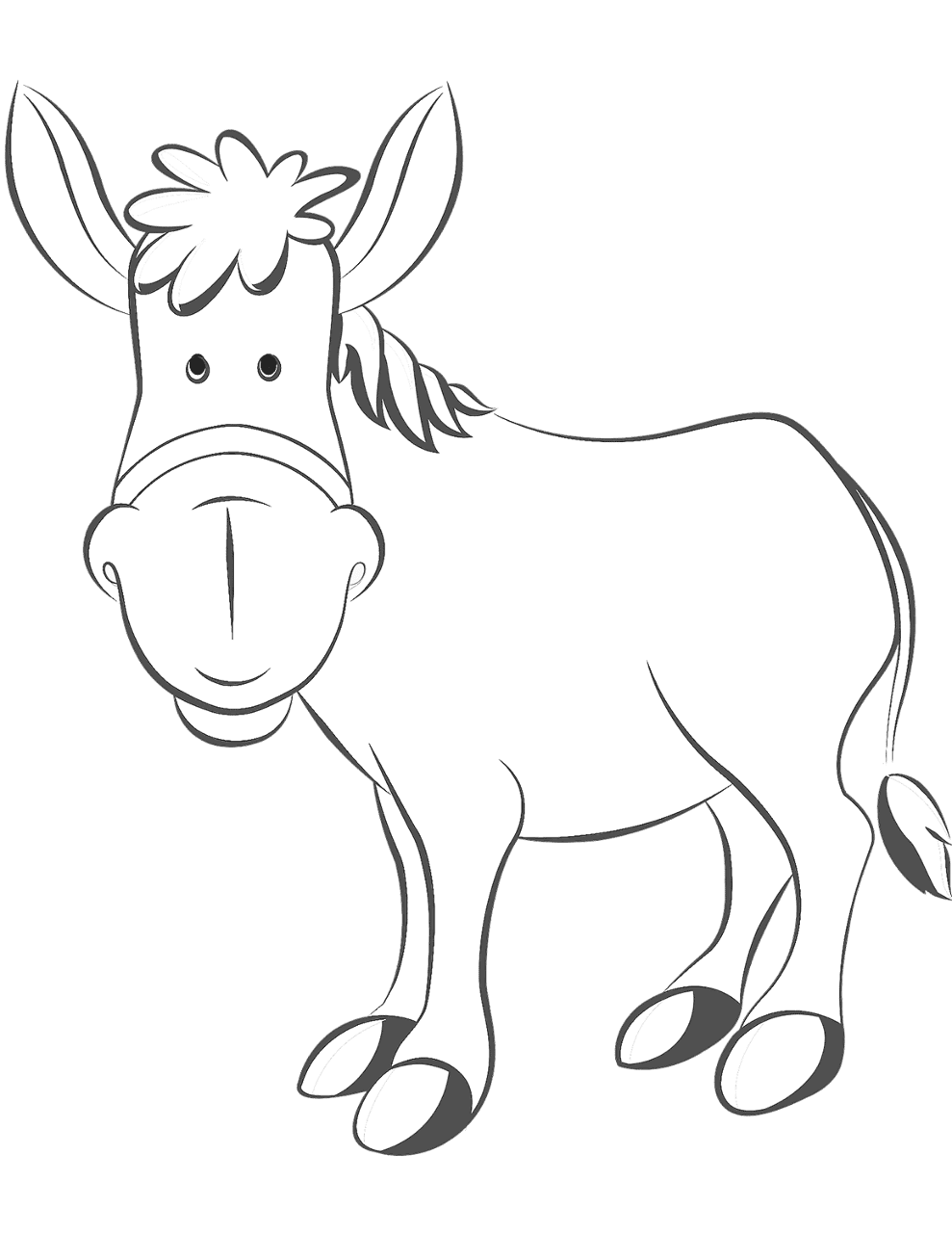Desenho de Burros para colorir e imprimir: número 20