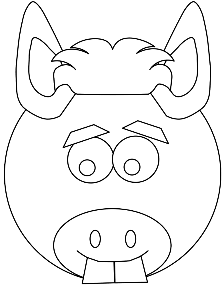 Desenho de Burros para colorir e imprimir: número 21