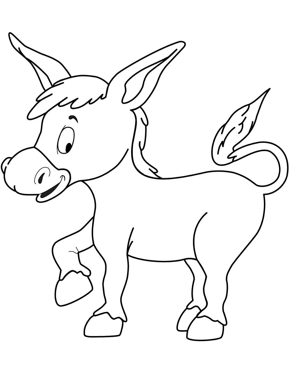 Desenho de Burros para colorir e imprimir: número 29