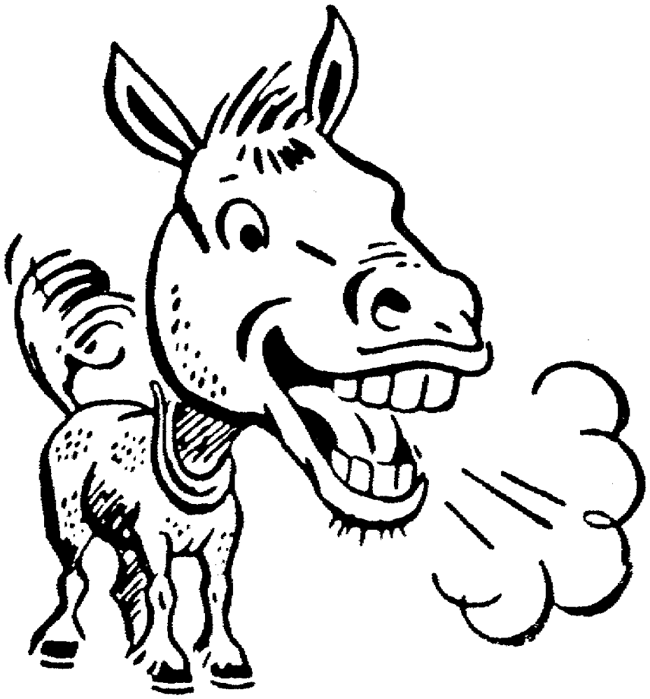 Desenho de Burros para colorir e imprimir: número 35
