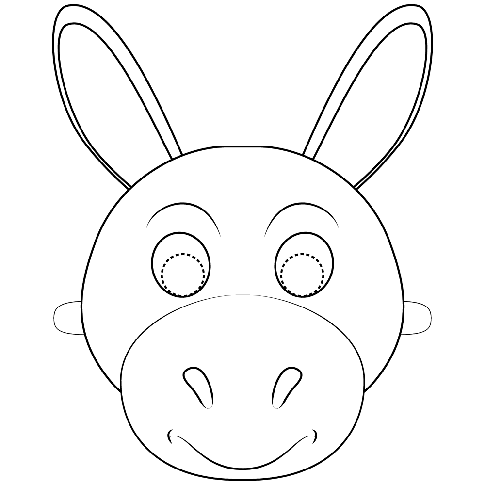 Desenho de Burros para colorir e imprimir: número 43