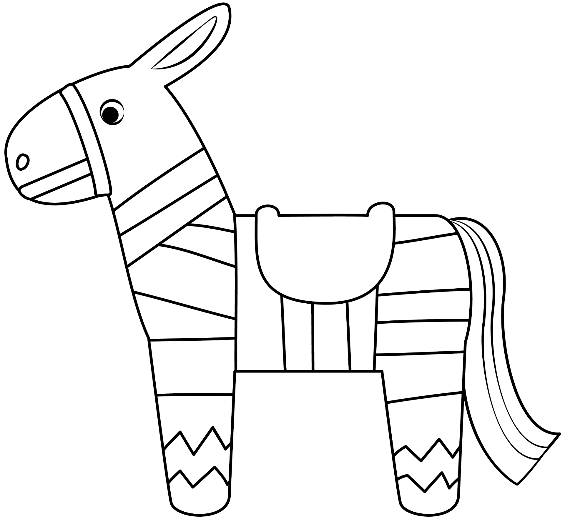 Desenho de Burros para colorir e imprimir: número 44