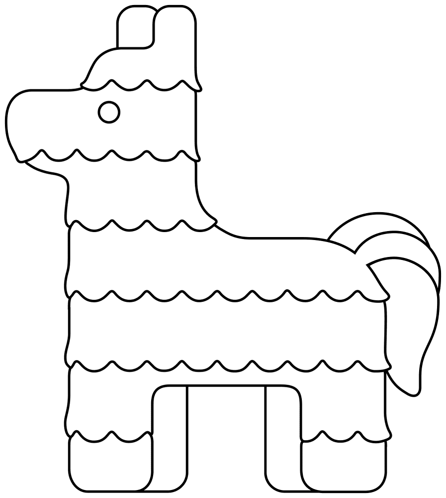 Desenho de Burros para colorir e imprimir: número 46