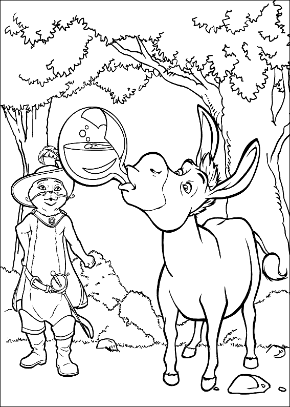 Desenho de Burros para colorir