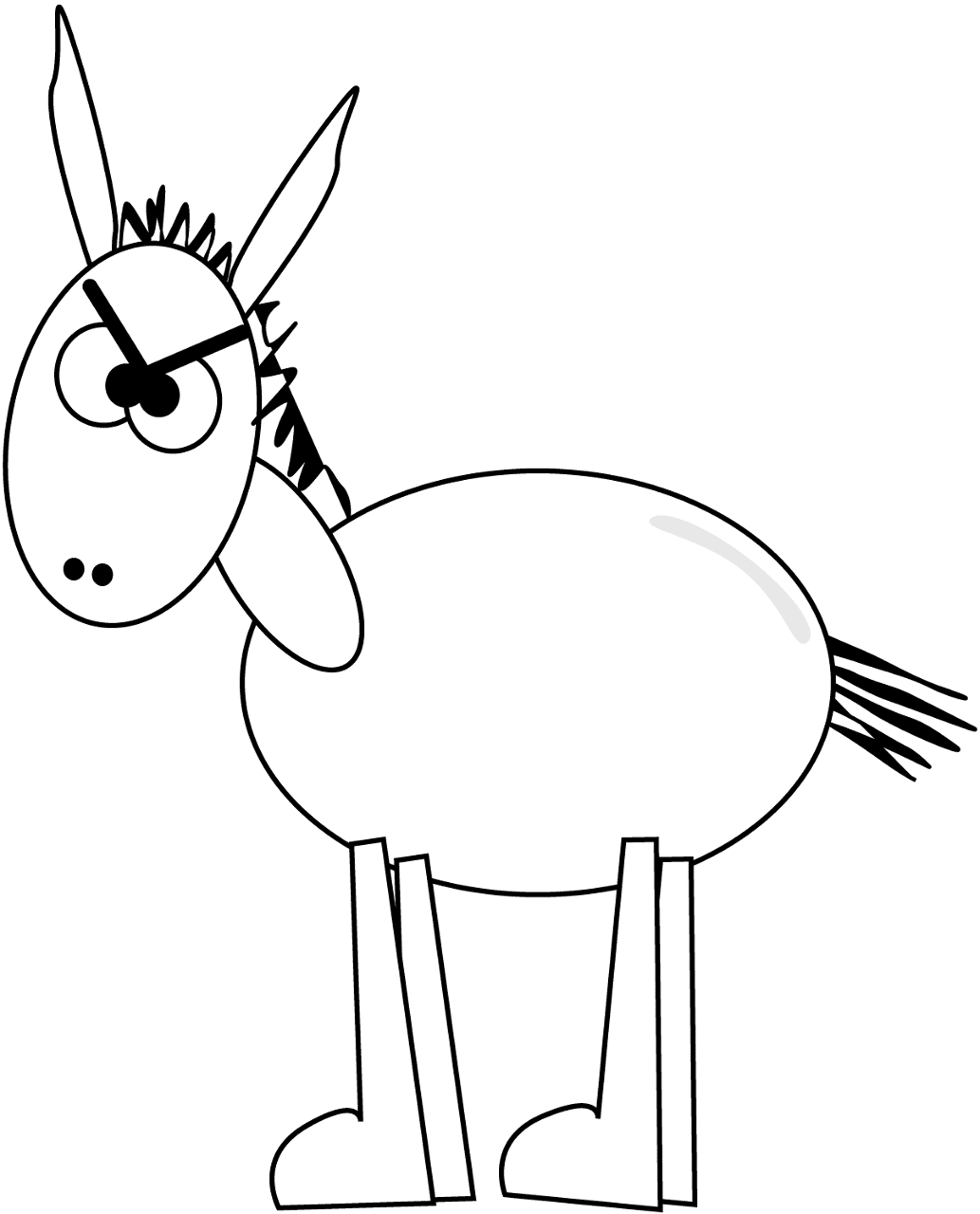 Desenho de Burros para colorir