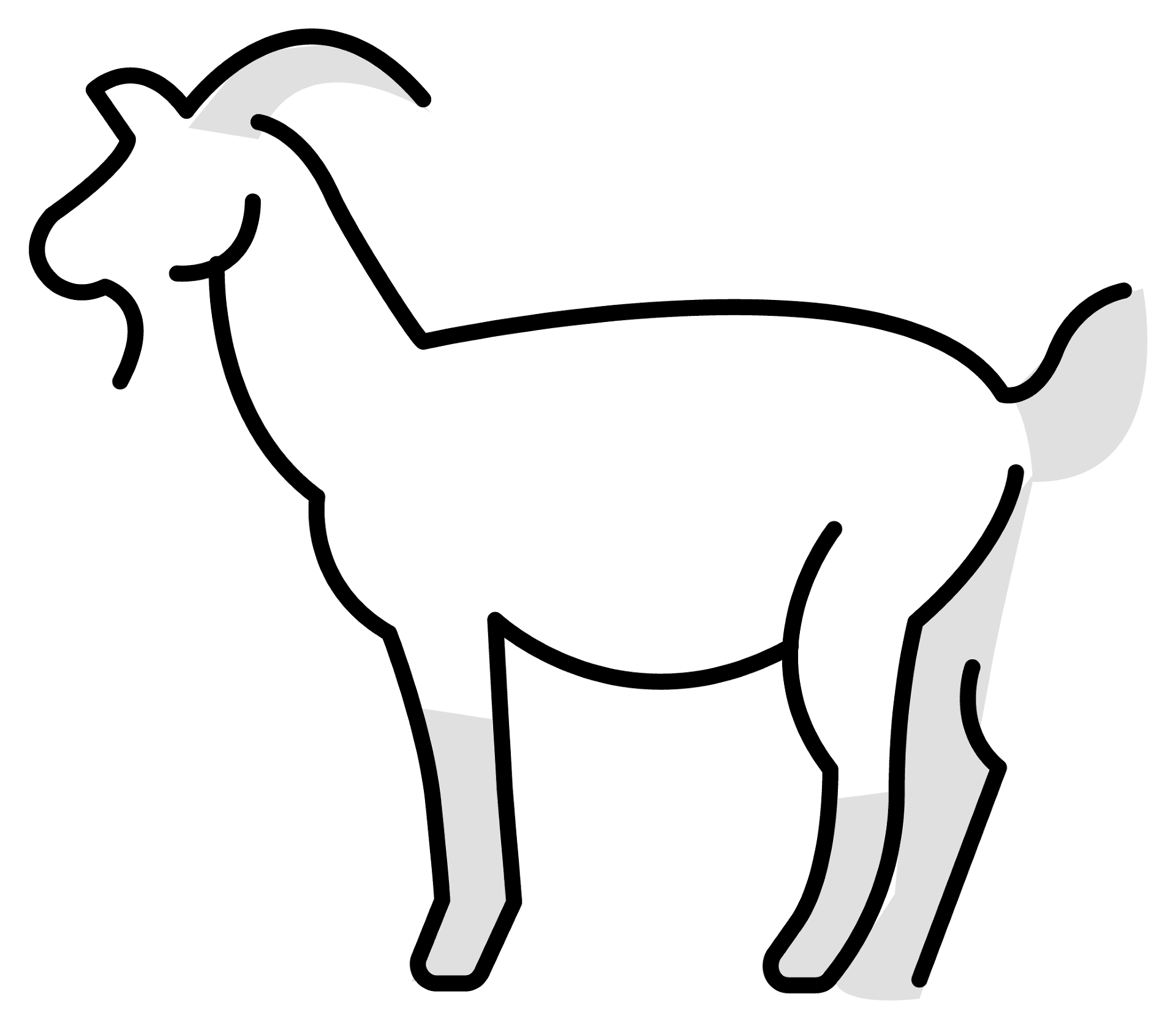Desenho de Cabras para colorir e imprimir: número 5