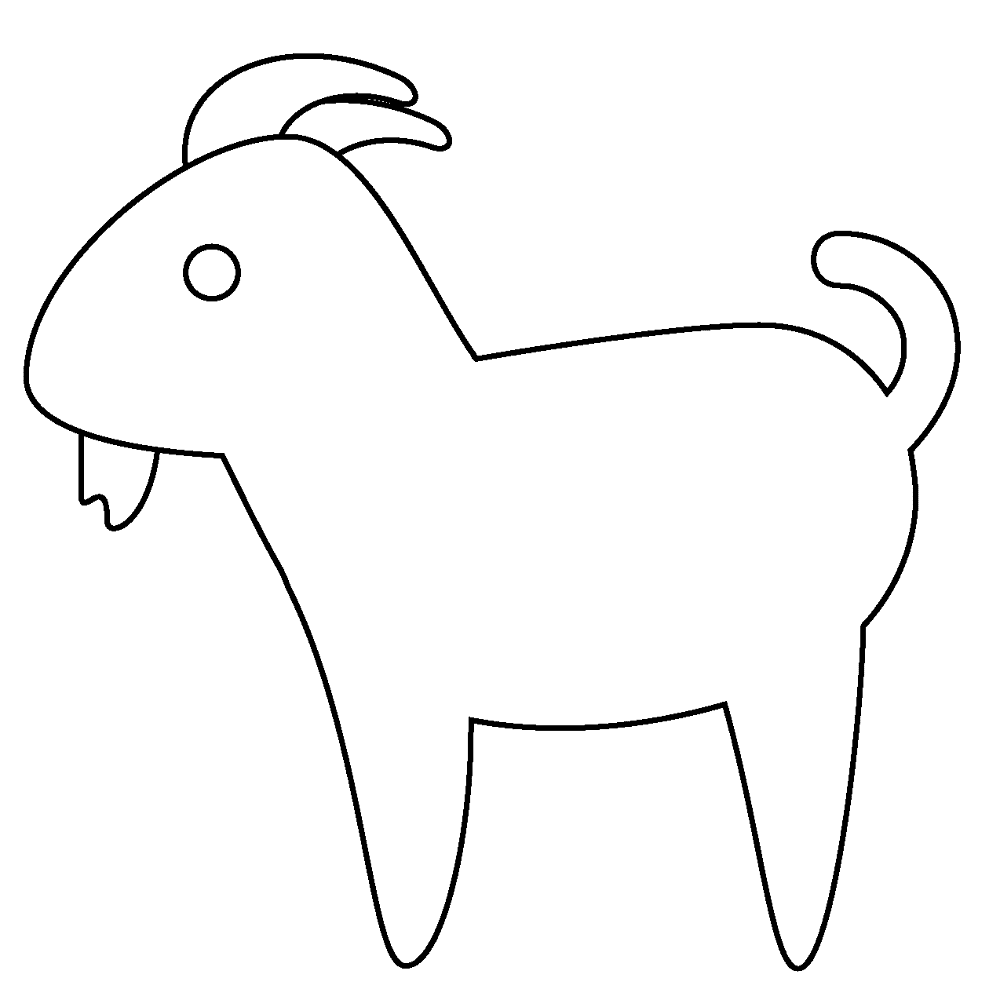 Desenho de Cabras para colorir e imprimir: número 6